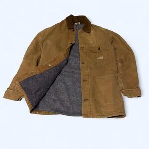 Vintage Carhartt Duck Canvas Blanket-Lined Jacket – Brown Workwear Coat